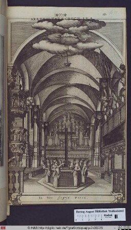 Ara Exaltatae Crucis J. V. A. (Innenansicht der Marienkirche)