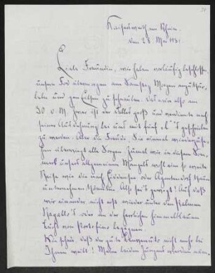 Brief von Herbert Eulenberg an Margarete Hauptmann