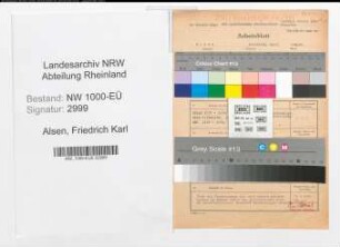 Entnazifizierung Friedrich Karl Alsen, geb. 12.07.1909 (Jurist)