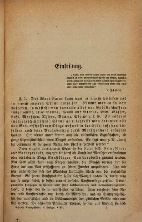 Naturgeschichte, 1. Das Thierreich