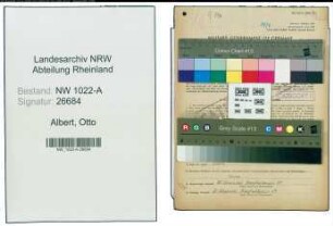 Entnazifizierung Otto Albert , geb. 20.10.1903 (Lohnbuchhalter)