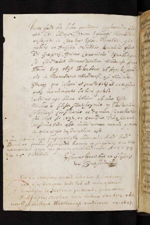 Notizen zur Hs. (17. Jh.) und Schenkungsvermerk, 1649