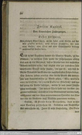 Zweites Kapitel. Von körperlichen Züchtigungen
