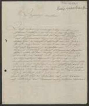Brief von Theodor Kurzwernhart an Regensburgische Botanische Gesellschaft