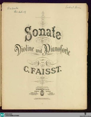 Sonate für Violine und Pianoforte op. 14