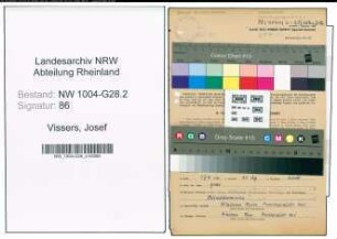 Entnazifizierung Josef Vissers , geb. 14.02.1916 (Postinspektor)