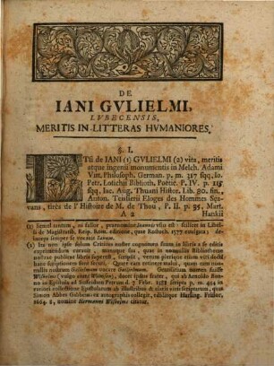 De Iani Gulielmi Lubecensis, Philologi Et Poetae Celeberrimi, Eximiis In Litteras Humaniores Meritis