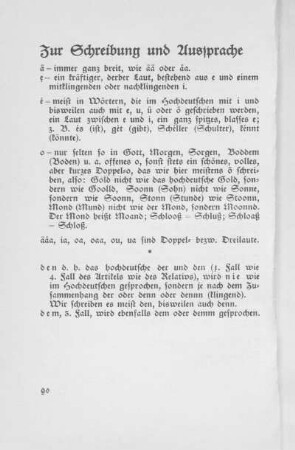 Zur Schreibung und Aussprache.
