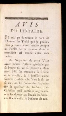 Avis Du Libraire