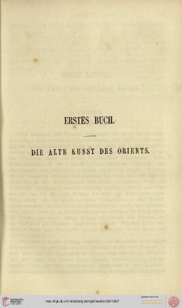 Erstes Buch. Die alte Kunst des Orients
