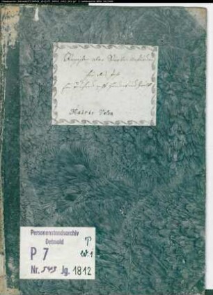 Zivilstandsregister der Munizipalität Velen (T 1812, Band 1). (Gemeinde: Velen, Kreis Borken)