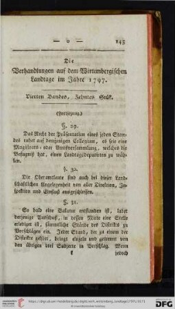 Vierten Bandes, Zehntes Stuek.
