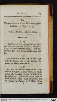 Vierten Bandes, Zehntes Stuek.