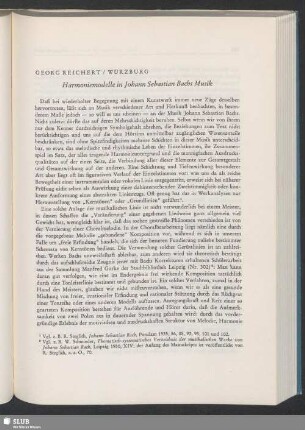 Harmoniemodelle in Johann Sebastian Bachs Musik