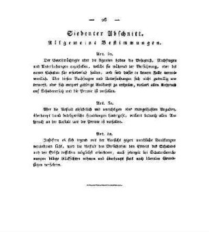 Siebenter Abschnitt. Allgemeine Bestimmungen