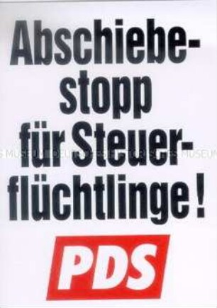 Aufkleber der PDS zur Bundestagswahl 1998