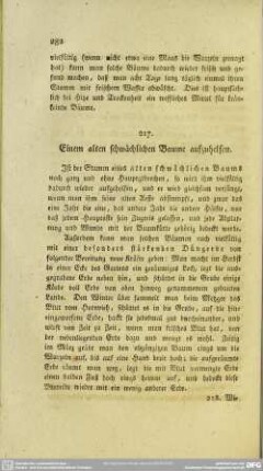 217. Einem alten schwächlichen Baume aufzuhelfen