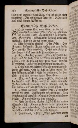182-190, Evangelische Buß-Lieder (149-156)