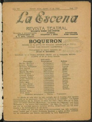 Boquerón : episodio de la guerra del Paraguay, narrado por el general Josê Ignacio Garmendia ; teatralizado en cuatro episodios