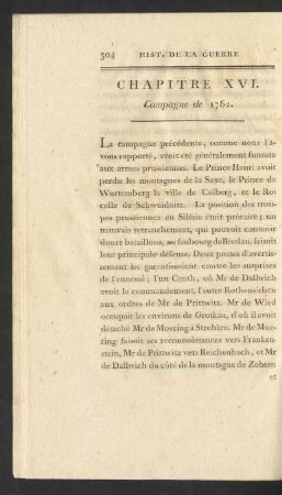 Chapitre XVI. Campagne de 1762.