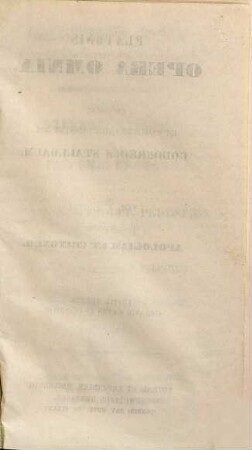 Platonis Opera omnia, 1,1. Apologia et Crito