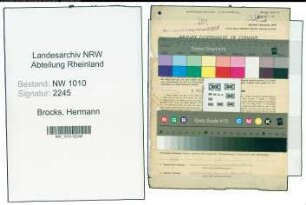 Entnazifizierung Hermann Brocks , geb. 29.12.1892 (Bueroangestellter)