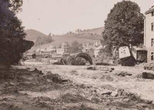 Glashütte, zerstörte Kurfürst-Moritz-Brücke, 1927