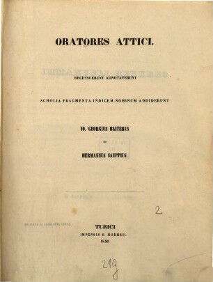 Oratores Attici, 2. Scholia, fragmenta, indices