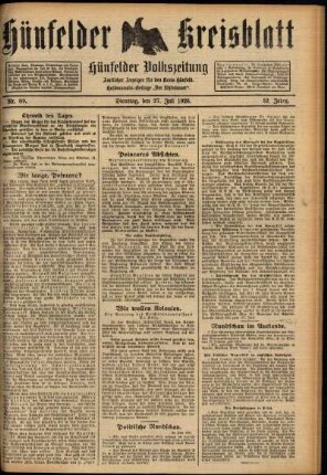 Ausgabe vom Dienstag, den 27. Juli 1926.