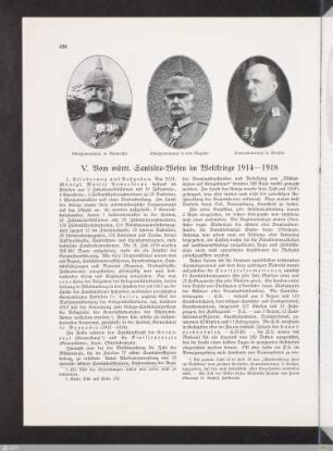 V. Vom württ. Sanitäts-Wesen im Weltkriege 1914-1918