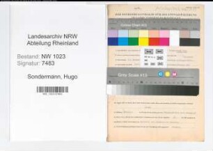 Entnazifizierung Hugo Sondermann , geb. 14.11.1908 (Gaertner)