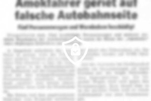 Amokfahrer geriet auf falsche Autobahnseite