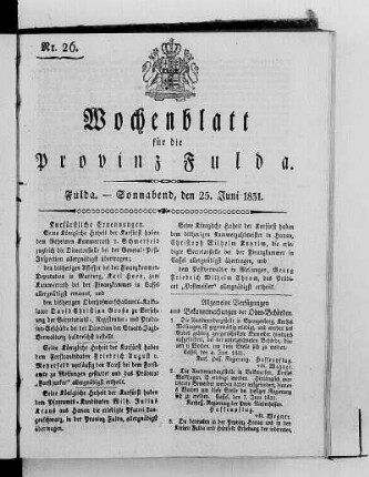 Nr. 26, Ausgabe vom 25. Juni 1831 [S. 456/457 und 466/467 fehlen]
