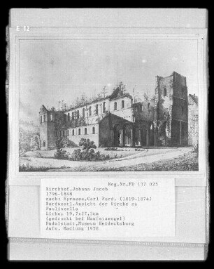 Nordwestliche Ansicht der Kirche zu Paulinzella
