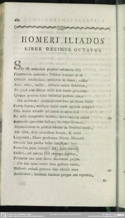 Liber Decimus. Octavus