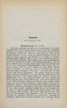 Conzert am 2. Januar 1887