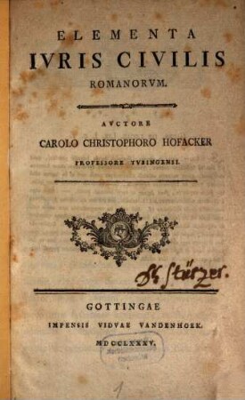 Elementa Iuris civilis Romanorum