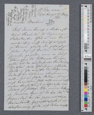 Brief an Joachim Friedrich Martens