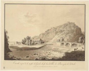 Der Plauensche Grund bei Dresden an der Hegereiterbrücke und dem Forsthaus (Hegereiterhaus)