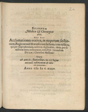 Brabaeum Medicae & Chirurgicae artis.