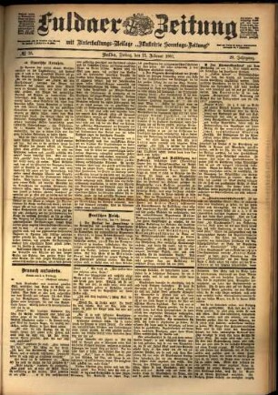 Ausgabe vom Freitag, den 15. Februar 1901.