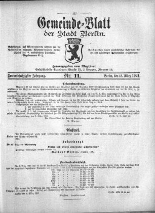 1921,11: Nr. 11, 13. März 1921