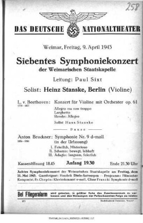 Siebentes Symphoniekonzert