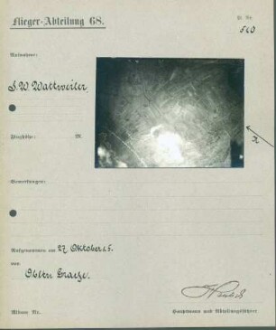 Foto der Stellungen südwestlich von Wattweiler (Luftbild)