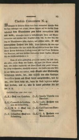 Clausula Concernens N. 4.