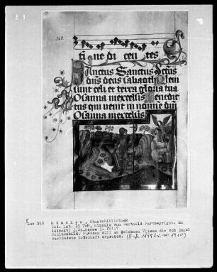 Fünfbändiges Missale von Berthold Furtmeyr — Erster Band — Gideon und der Engel des Herrn, Folio 16verso