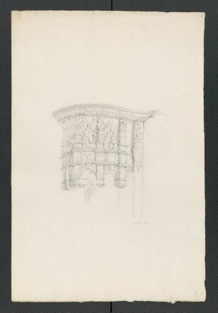 Paris, Hôtel Cluny, Kanzel [Carl Luckow, zeichnerischer Nachlass]