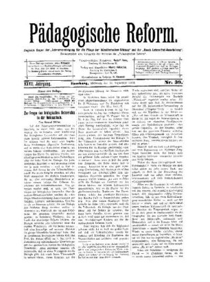 Zur Frage des biologischen Unterrichts in der Schule : (Fortsetzung folgt)