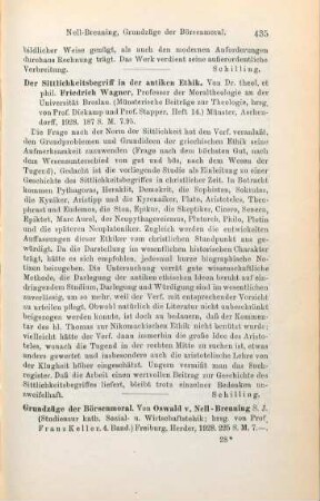435 [Rezension] Wagner, Friedrich, Der Sittlichkeitsbegriff in der antiken Ethik