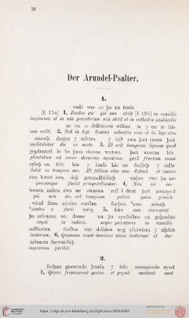 Der Arundel - Psalter
